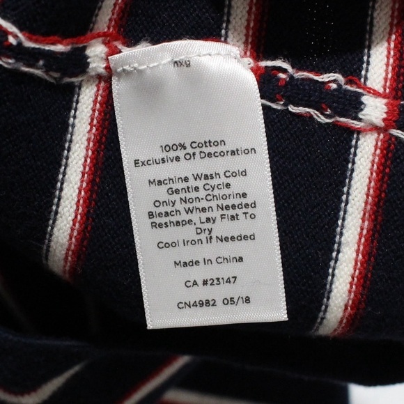 Talbots Large Navy Striped Cardigan - Je T’aime French Inspired - Picture 5 of 5